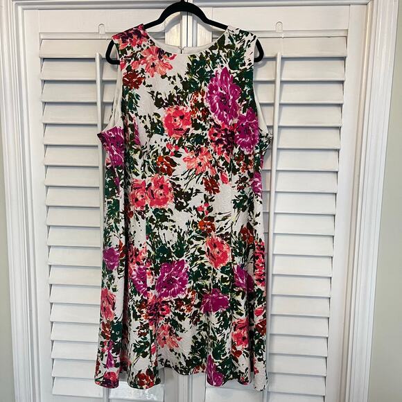 Liz Claiborne Textured‎ Floral Dress Size 24W - Picture 1 of 9